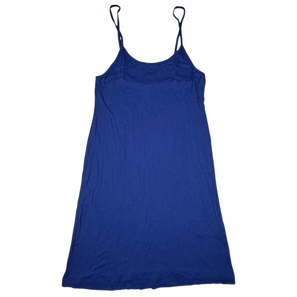 by Anthropologie‎ Blue Slip Dress Midi Spaghetti Strap Size M - Picture 2 of 9
